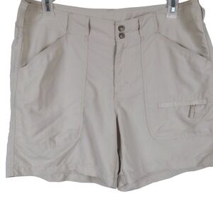 Bimini Bay Womens SZ 12 Utility Cargo Shorts Beige Nylon Gorpcore‎ Hiking